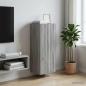 Preview: ARDEBO.de - Wandschrank 33 x 34,5 x 90 cm Holzwerkstoff Sonoma-Grau