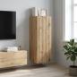 Preview: ARDEBO.de - Wandschrank 33 x 34,5 x 90 cm Holzwerkstoff Artisan-Eiche