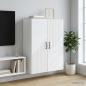 Preview: ARDEBO.de - Wandschrank Weiß 66 x 34,5 x 90 cm Holzwerkstoff