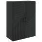 Preview: Wandschrank Schwarz 66 x 34,5 x 90 cm Holzwerkstoff