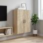 Preview: ARDEBO.de - Wandschrank Sonoma-Eiche 66 x 34,5 x 90 cm Holzwerkstoff