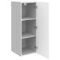 Preview: Wandschrank Hochglanz Weiß 33 x 34,5 x 90 cm Holzwerkstoff