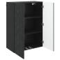 Preview: Wandschrank 66 x 34,5 x 90 cm Holzwerkstoff Schwarz