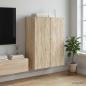 Preview: ARDEBO.de - Wandschrank 66 x 34,5 x 90 cm Holzwerkstoff Sonoma-Eiche