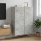 Preview: ARDEBO.de - Wandschrank 66 x 34,5 x 90 cm Holzwerkstoff Betongrau