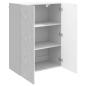 Preview: Wandschrank 66 x 34,5 x 90 cm Holzwerkstoff Hochglanz Weiß