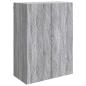 Preview: Wandschrank 66 x 34,5 x 90 cm Holzwerkstoff Sonoma-Grau