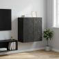 Preview: ARDEBO.de - Wandschrank 59 x 31 x 60 cm Holzwerkstoff Schwarz