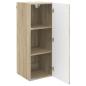 Preview: Wandschrank 33 x 34,5 x 90 cm Holzwerkstoff Sonoma-Eiche