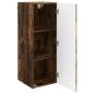 Preview: Wandschrank 33 x 34,5 x 90 cm Holzwerkstoff Räuchereiche