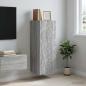 Preview: ARDEBO.de - Wandschrank 33 x 34,5 x 90 cm Holzwerkstoff Sonoma-Grau