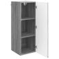 Preview: Wandschrank 33 x 34,5 x 90 cm Holzwerkstoff Sonoma-Grau