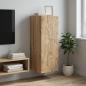Preview: ARDEBO.de - Wandschrank 33 x 34,5 x 90 cm Holzwerkstoff Artisan-Eiche