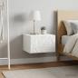 Preview: ARDEBO.de - Wandmontierter Beistelltisch 2 stk. Weiß 34,5 x 33 x 20 cm