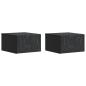 Preview: Wandmontierter Beistelltisch 2 stk. Schwarz 34,5 x 33 x 20 cm
