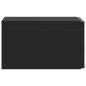 Preview: Wandmontierter Nachttisch Schwarz 49 x 34,5 x 20 cm