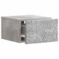 Preview: Wandmontierter Nachttisch Betongrau 49 x 34,5 x 20 cm