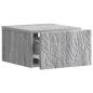 Preview: Wandmontierter Nachttisch 2 Stk. Sonoma-Grau 49 x 34,5 x 20 cm
