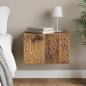 Preview: ARDEBO.de - Wandmontierter Nachttisch Altholz 49 x 34,5 x 20 cm