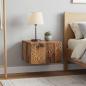 Preview: ARDEBO.de - Wandmontierter Nachttisch 2 Stk. Altholz 49 x 34,5 x 20 cm