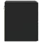 Preview: Wandmontierter Nachttisch Schwarz 34,5 x 33 x 40 cm