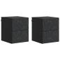 Preview: Wandmontierter Nachttisch 2 Stk. Schwarz 34,5 x 33 x 40 cm