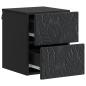 Preview: Wandmontierter Nachttisch 2 Stk. Schwarz 34,5 x 33 x 40 cm