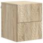 Preview: Wandmontierter Nachttisch Sonoma-Eiche 34,5 x 33 x 40 cm