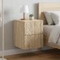 Preview: ARDEBO.de - Wandmontierter Nachttisch 2 Stk. Sonoma-Eiche 34,5 x 33 x 40 cm