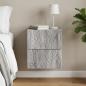 Preview: ARDEBO.de - Wandmontierter Nachttisch Sonoma-Grau 34,5 x 33 x 40 cm