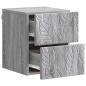 Preview: Wandmontierter Nachttisch Sonoma-Grau 34,5 x 33 x 40 cm