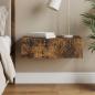 Preview: ARDEBO.de - Wandmontierter Beistelltisch 59 x 34,5 x 17 cm Holzwerkstoff