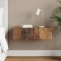 Preview: ARDEBO.de - Wandmontierter Beistelltisch 87,5 x 34,5 x 17 cm Holzwerkstoff