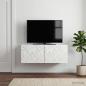 Preview: ARDEBO.de - Wandmontierter TV-Schrank 59,5 x 41 x 30 cm Weiß Holzwerkstoff