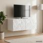 Preview: Wandmontierter TV-Schrank 59,5 x 41 x 30 cm Weiß Holzwerkstoff