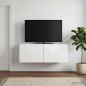 Preview: ARDEBO.de - Wandmontierter TV-Schrank 59,5 x 41 x 30 cm Hochglanz Weiß