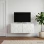 Preview: Wandmontierter TV-Schrank 78,5 x 41 x 30 cm Weiß Holzwerkstoff