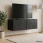 Preview: Wandmontierter TV-Schrank 78,5 x 41 x 30 cm Schwarz
