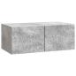 Preview: Wandmontierter TV-Schrank 78,5 x 41 x 30 cm Betongrau