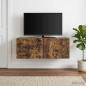 Preview: ARDEBO.de - Wandmontierter TV-Schrank 78,5 x 41 x 30 cm Geräucherte Eiche
