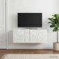 Preview: Wandmontierter TV-Schrank 98 x 41 x 30 cm Weiß Holzwerkstoff