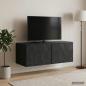 Preview: ARDEBO.de - Wandmontierter TV-Schrank 98 x 41 x 30 cm Schwarz Holzwerkstoff