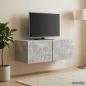 Preview: Wandmontierter TV-Schrank 98 x 41 x 30 cm Betongrau