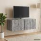 Preview: Wandmontierter TV-Schrank 98 x 41 x 30 cm Grau Sonoma
