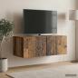 Preview: ARDEBO.de - Wandmontierter TV-Schrank 98 x 41 x 30 cm Altholz Holzwerkstoff