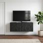 Preview: Wandmontierter TV-Schrank 59,5 x 31 cm Schwarz Holzwerkstoff