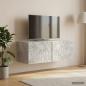 Preview: ARDEBO.de - Wandmontierter TV-Schrank 59,5 x 31 cm Betongrau Holzwerkstoff