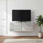 Preview: Wandmontierter TV-Schrank 59,5 x 31 cm Betongrau Holzwerkstoff