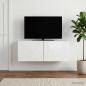 Preview: ARDEBO.de - Wandmontierter TV-Schrank 59,5 x 31 cm Hochglanz Weiß