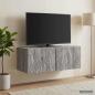Preview: ARDEBO.de - Wandmontierter TV-Schrank 59,5 x 31 cm Grau Sonoma